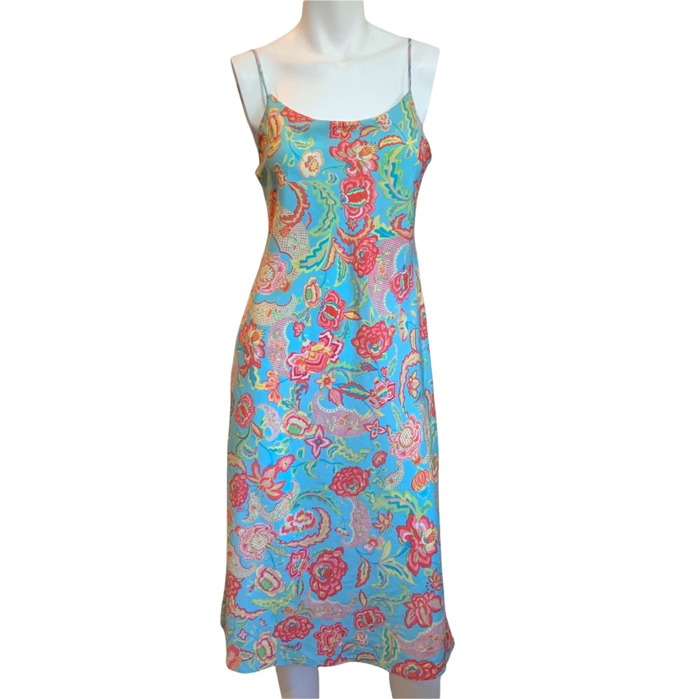 Natori Slip Nightgown Multicolor Beautiful Midi Length size XS
